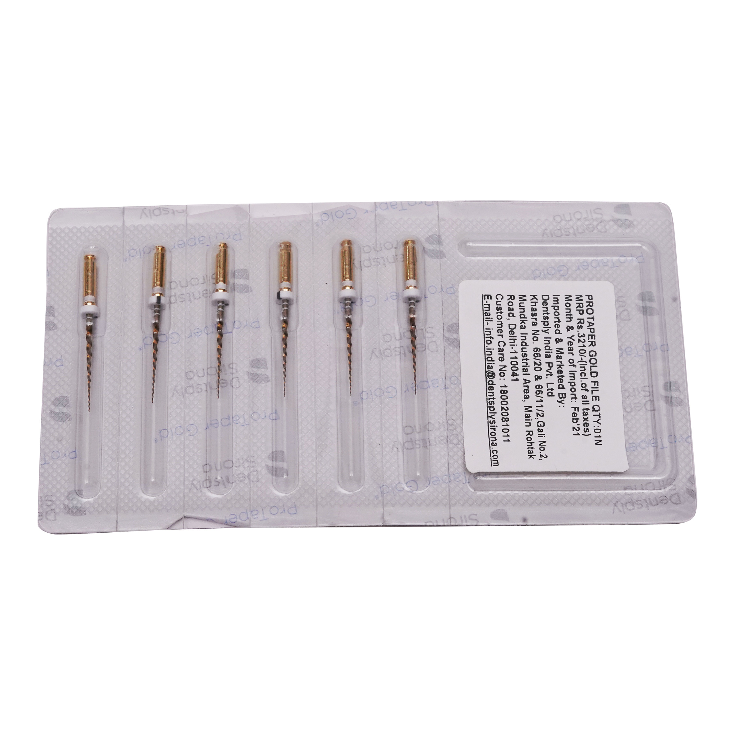 Dentsply Pro Taper Gold Sterile Files Assortment
